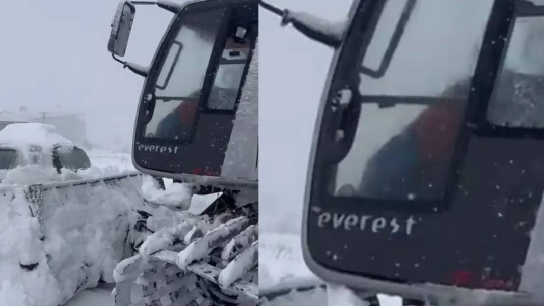 Araçlar yolda kaldı, kar kalınlığı 64 santimetreyi buldu...Uludağ eksi 9'u gördü 6